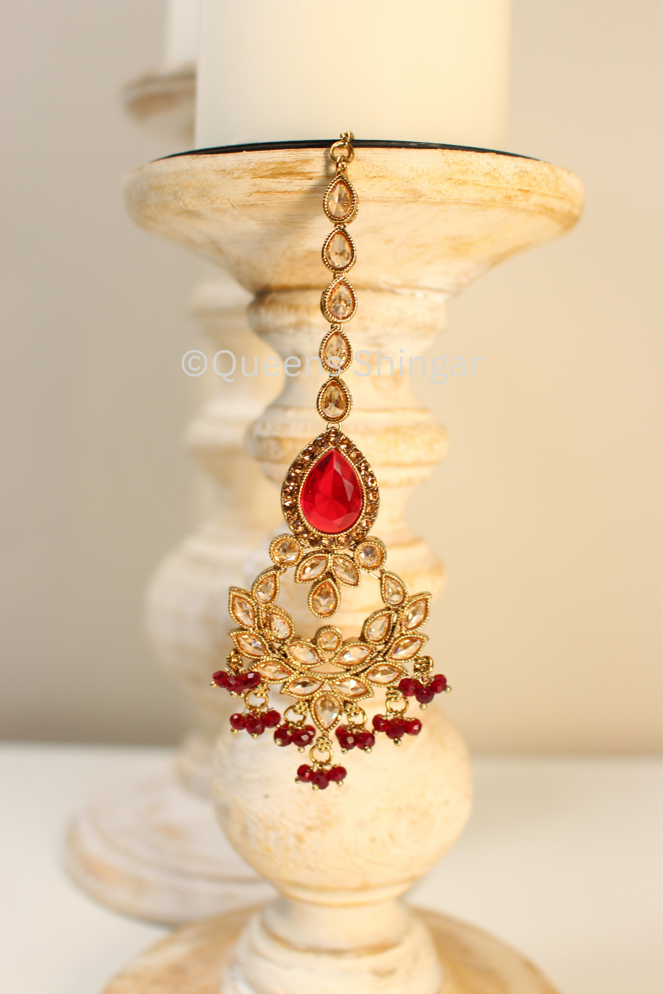 Rubi || Earrings and Tikka