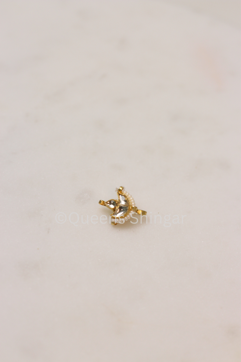 Small Gold || Pachi Kundan Nose Ring