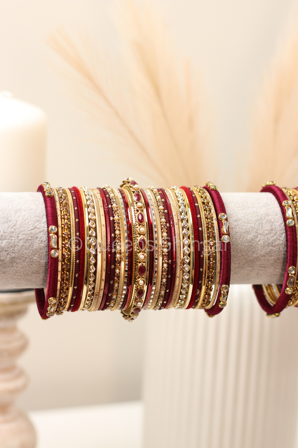 Maroon Treasure || Bangle Set