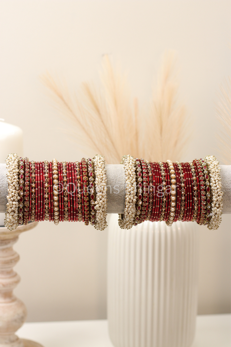 Regal Maroon || Bangle Set