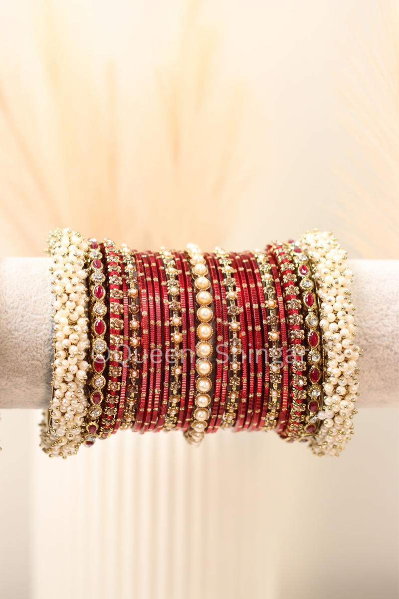 Regal Maroon || Bangle Set