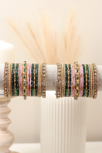 Pink Jade || Bangle Set