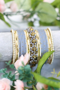 Grey Brass || Bangle Set