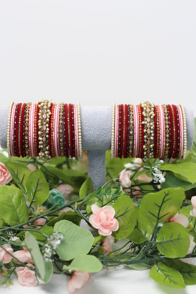 Crimson/Pink || Bangle Set