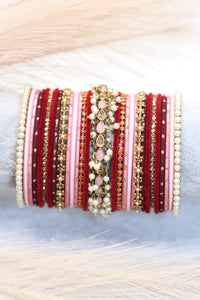 Crimson/Pink || Bangle Set