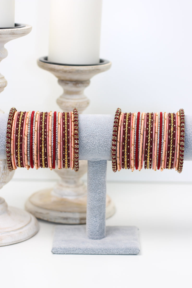 Red/Coral || Bangle Set