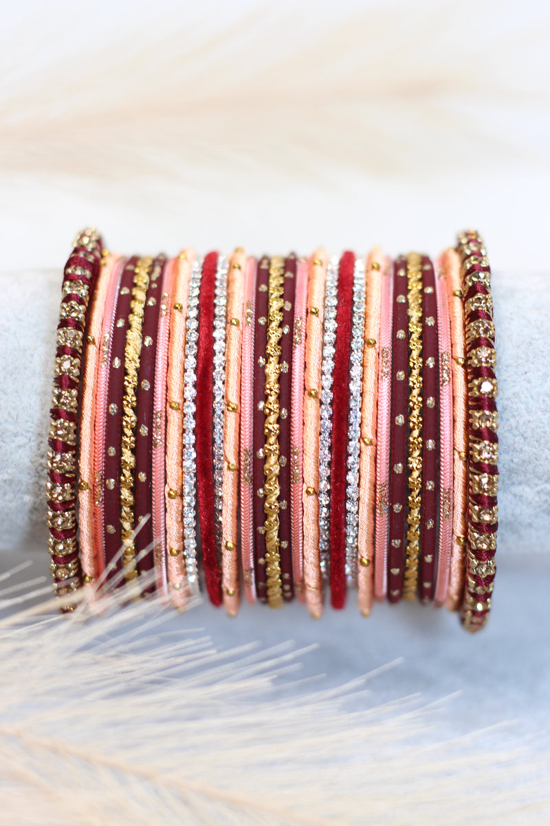 Red/Coral || Bangle Set