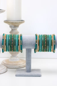 Peacock's Gold || Bangle Set