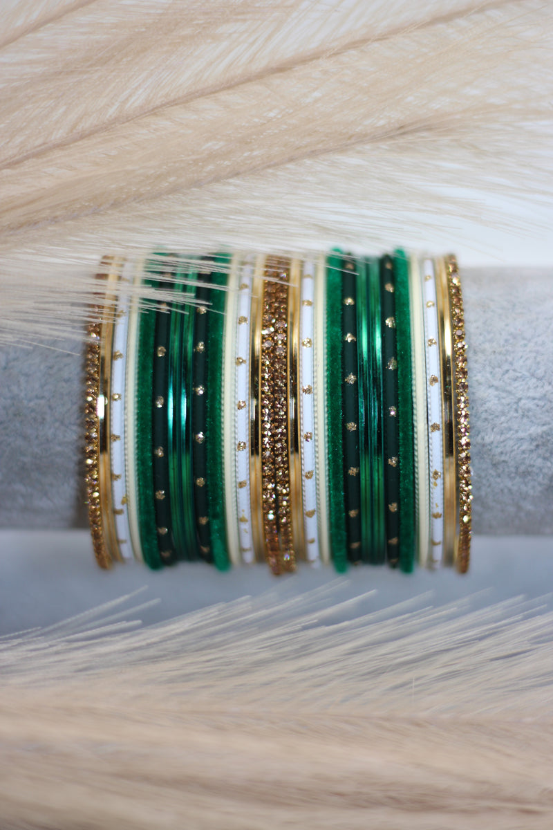 Mini Bottle Green || Bangle Set