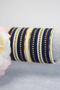 Creme/Blue || Bangle Set