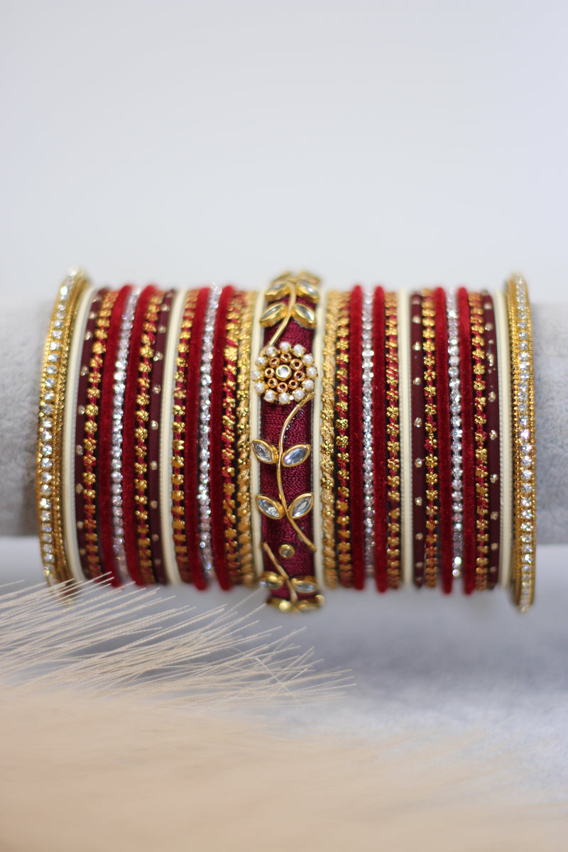 Majesty Maroon || Bangle Set