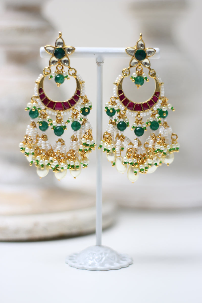 Sultana || Multicolour Pachi Kundan