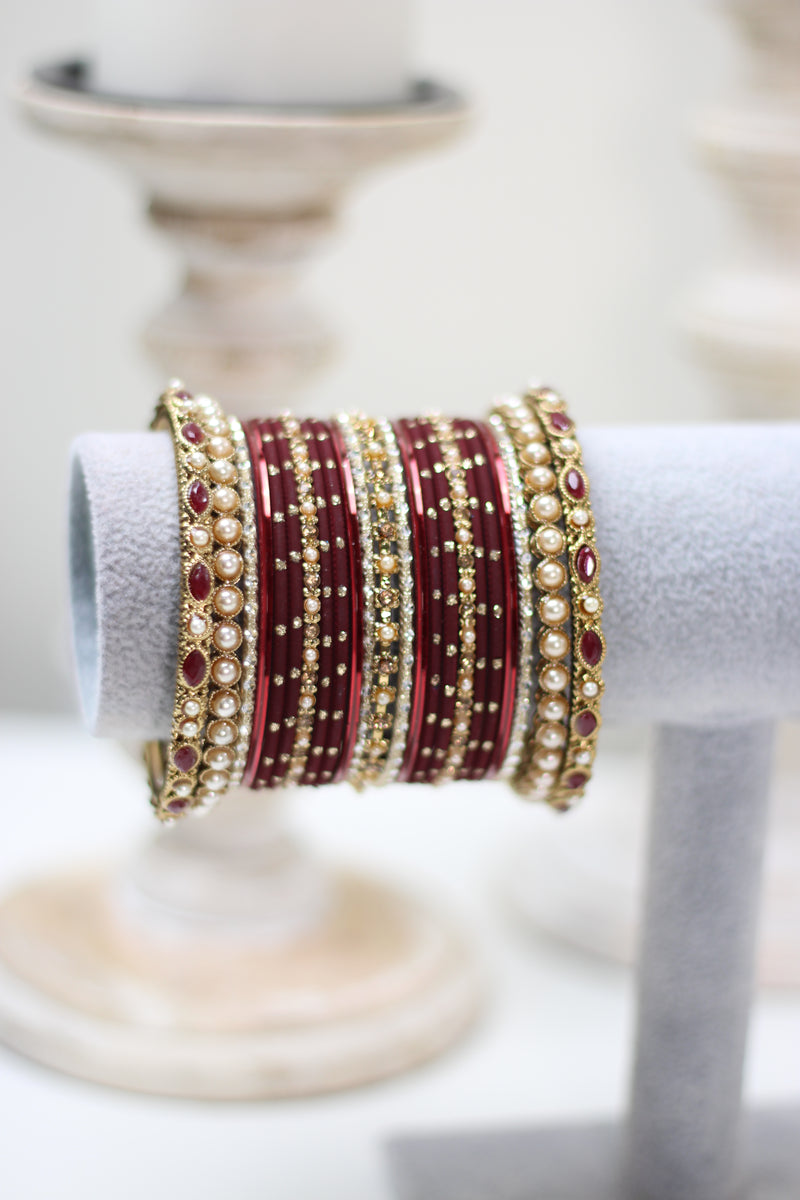 Ruby Royalty || Bangle Set